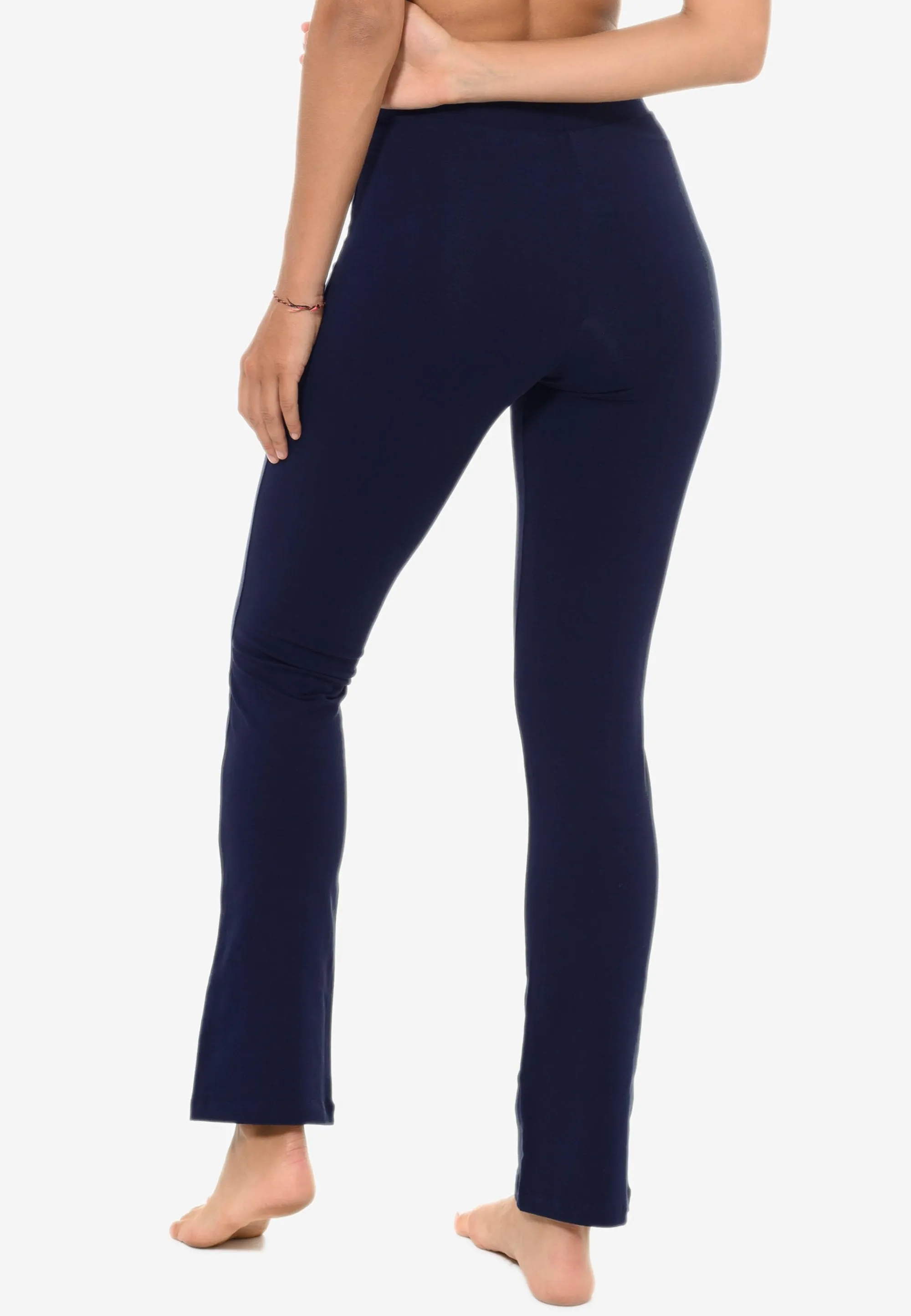 Active Basic Straight-Cut Flare Leggings (Variety) (S-XL）