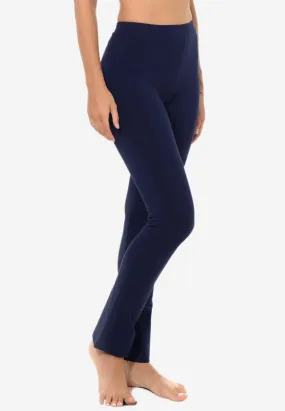 Active Basic Straight-Cut Flare Leggings (Variety) (S-XL）