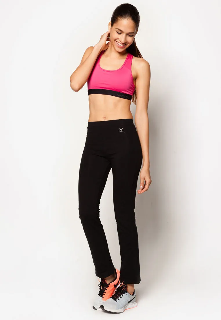 Active Basic Straight-Cut Flare Leggings (Variety) (S-XL）