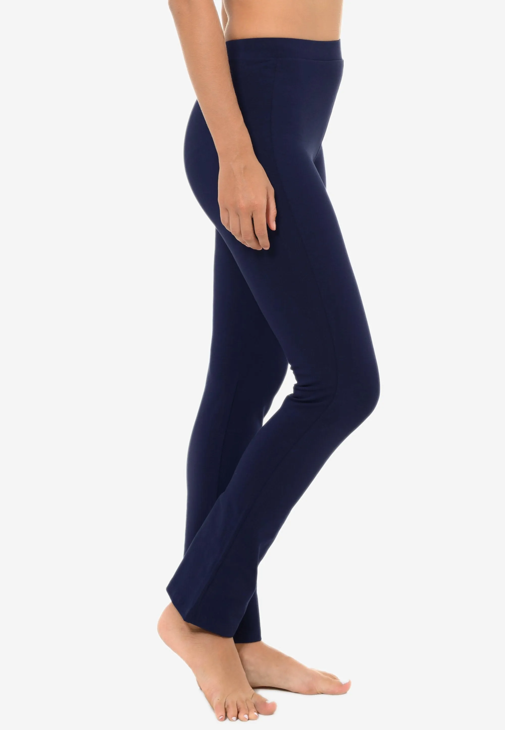 Active Basic Straight-Cut Flare Leggings (Variety) (S-XL）