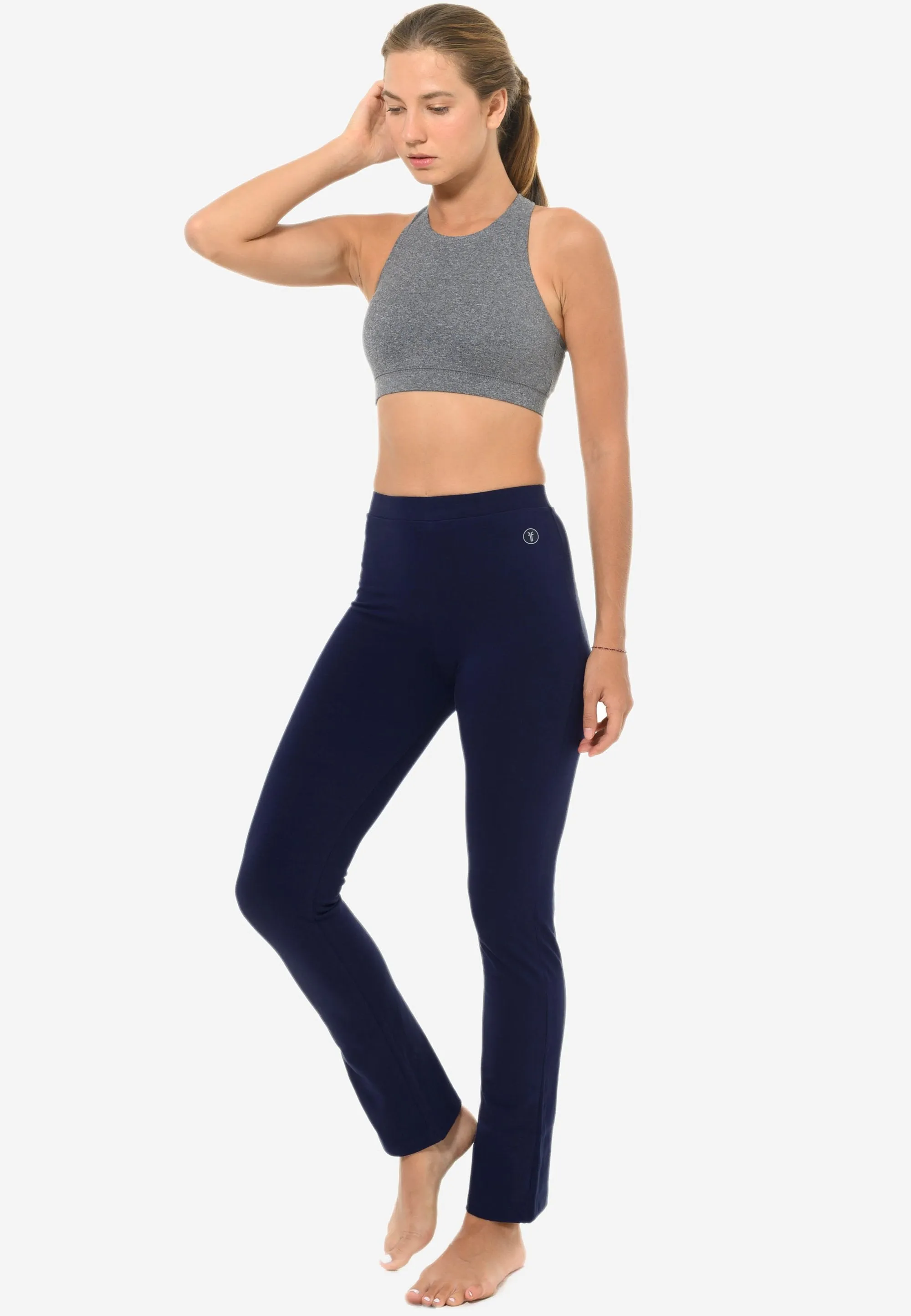 Active Basic Straight-Cut Flare Leggings (Variety) (S-XL）