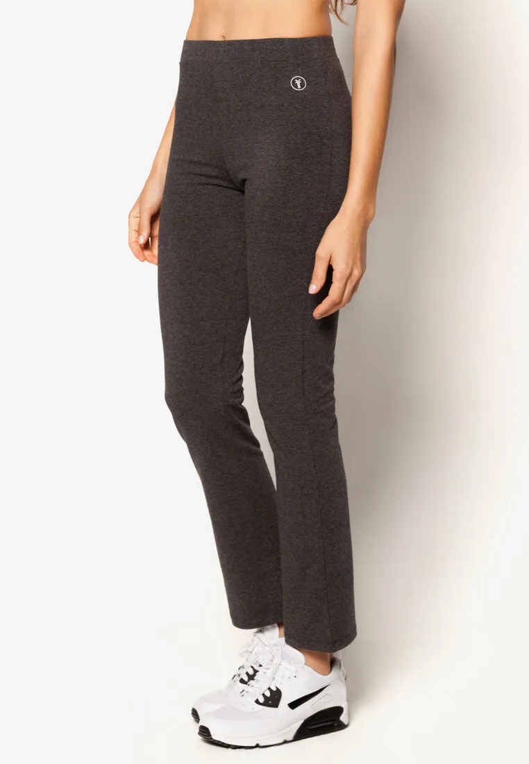 Active Basic Straight-Cut Flare Leggings (Variety) (S-XL）