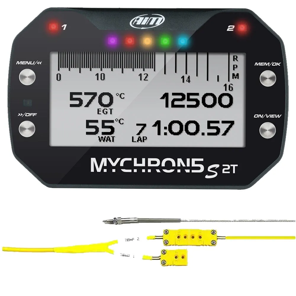 AIM MyChron5 S 2T Dash Logger / Kart Lap Timer With GPS