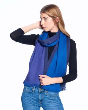 Alpaca Scarf Reversible - Moon Indigo