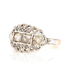 Antique Victorian 0.70ct Diamond 14ct Gold Ring