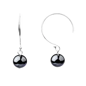 Earring | Curved Loop | Hematite