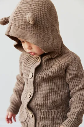 Humphrey Knitted Cardigan - Mouse Marle