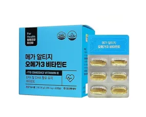 KOLON Pharmaceutical Mega rTG Omega3 Vitamin E 60 Capsules Dry Eyes Health Supplements Gifts Blood Circulation EPA DHA