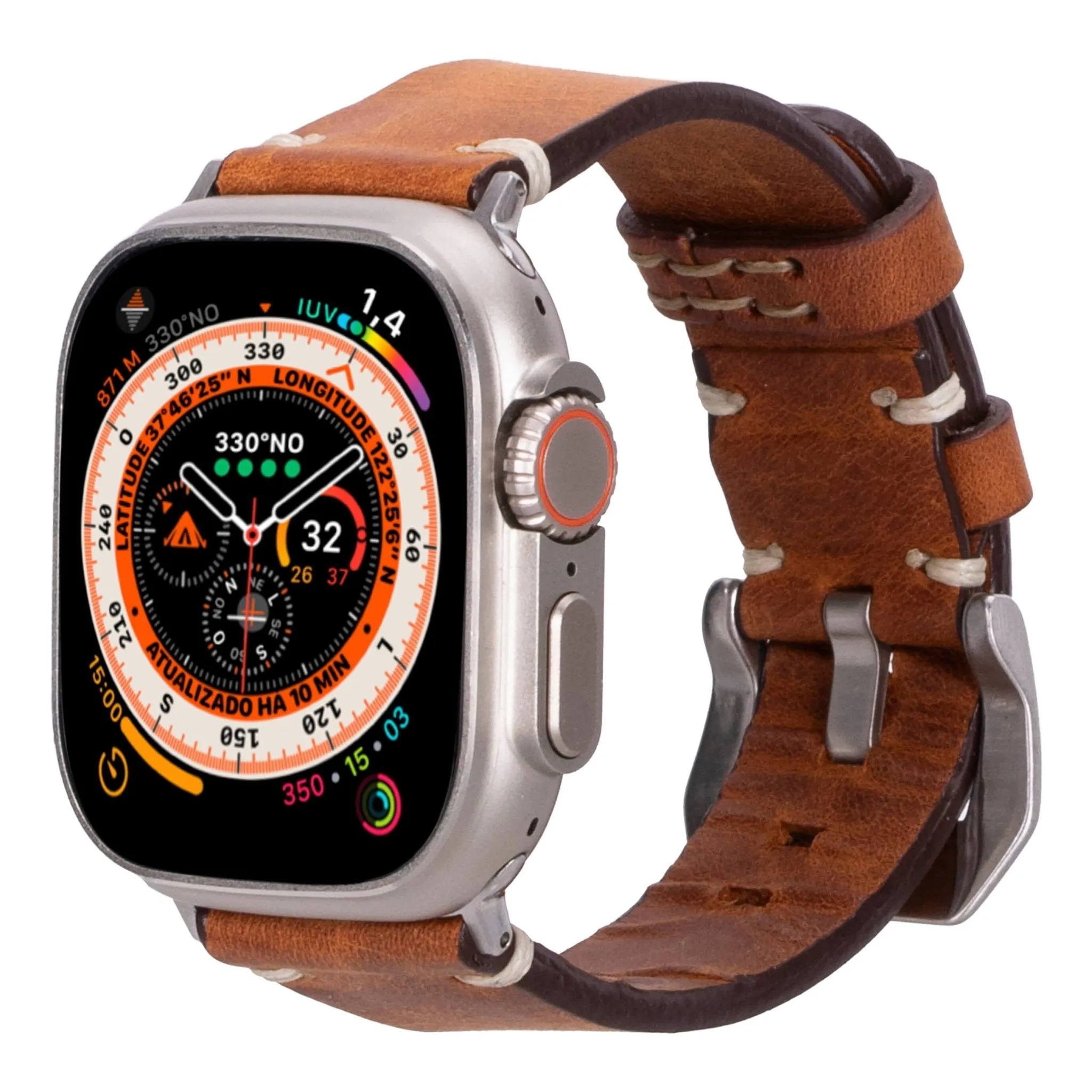 Modern Newport Band for Apple Watch Ultra 49mm, Golden Brown