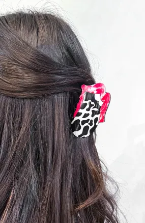 Rock On Printed Lips Hair Clips - 2 Colors