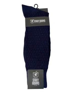 Stacy Adams Basket Weave Dress Socks - Navy