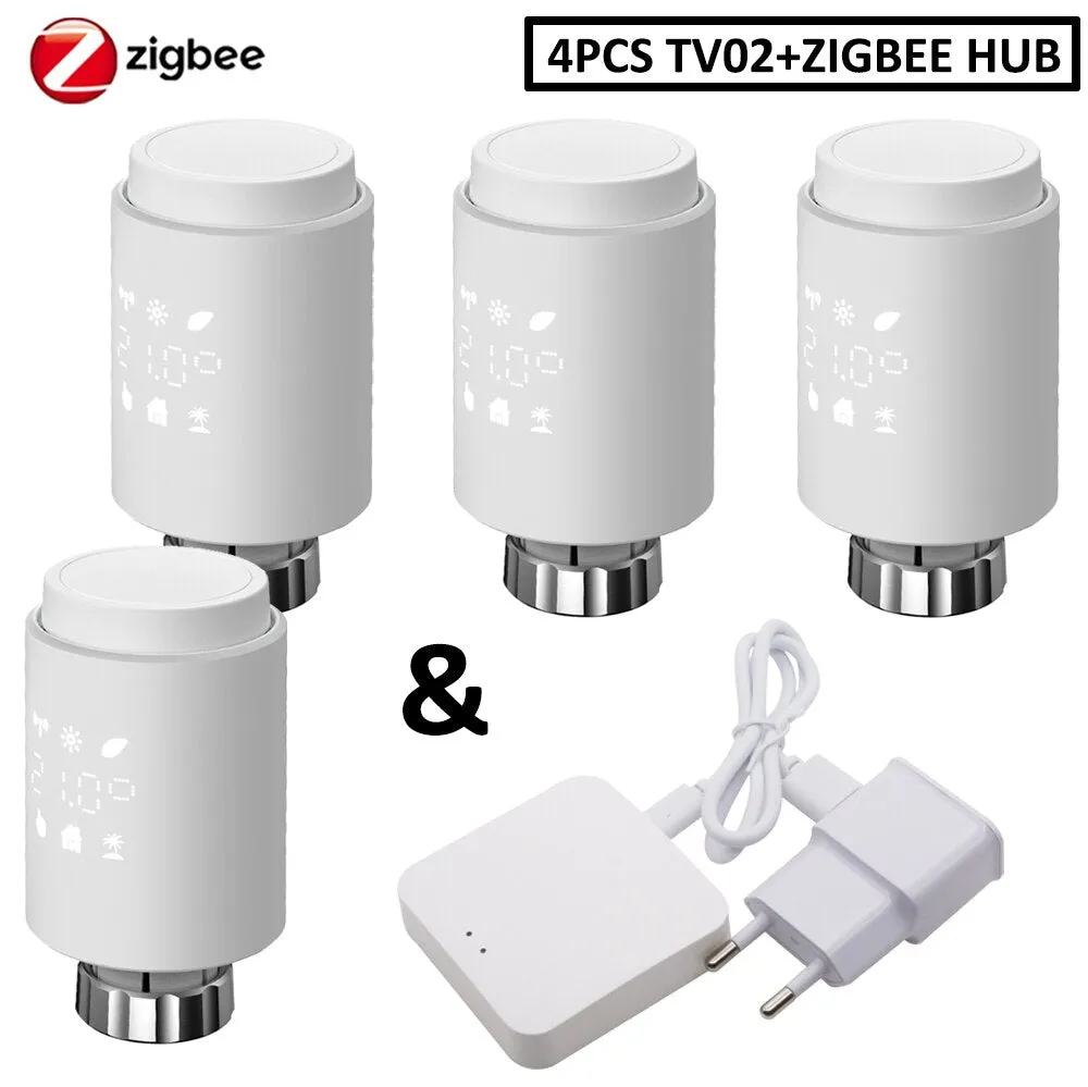 ZigBee3.0 Smart WIFI Thermostatic Radiator Valve Actuator TRV Programmable Temperature Controller Alexa Tuya Google Assistant